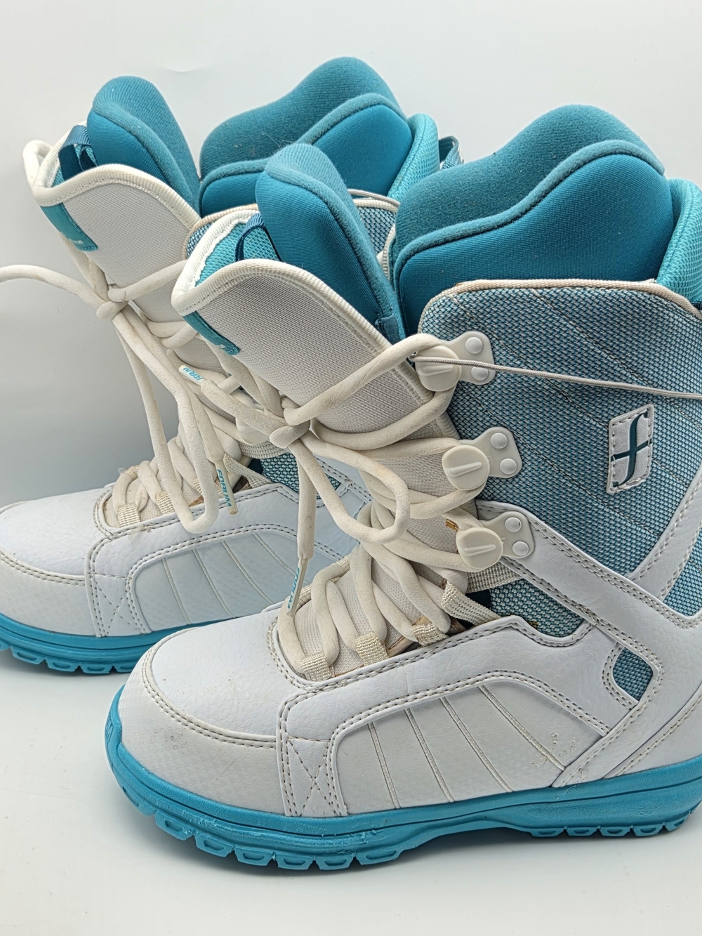 Forum The Bebop We Live Forum Snowboard Boots Womens Size 6 Teal White EUC